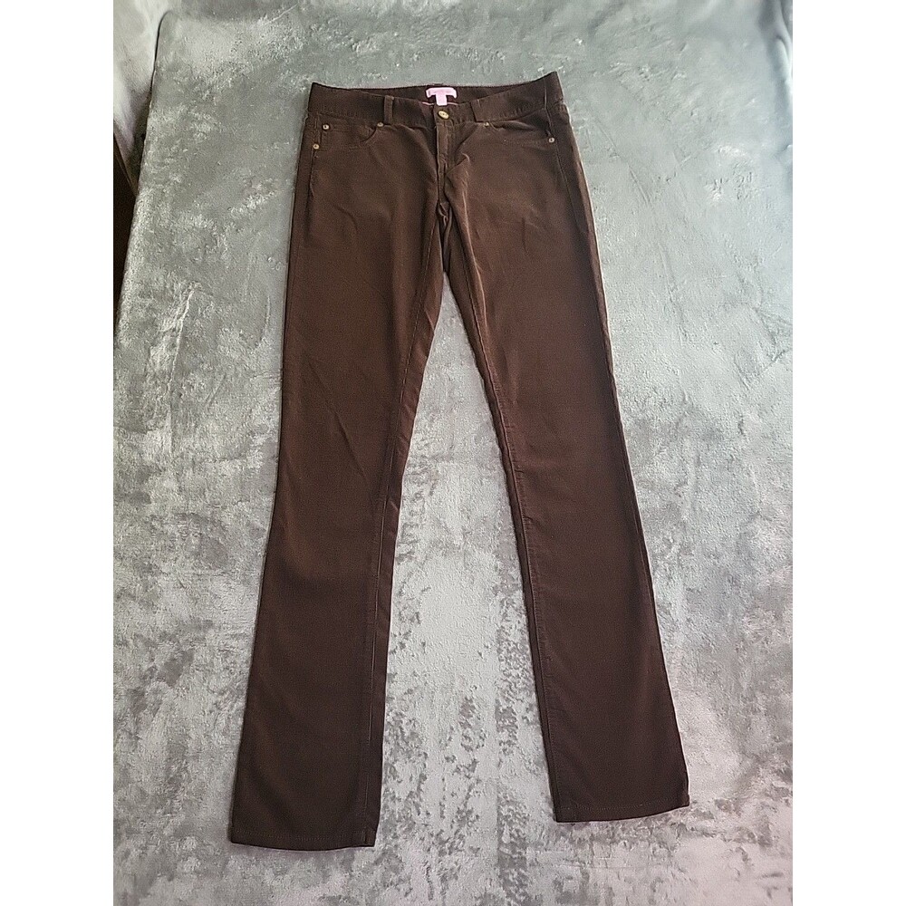Lilly Pulitzer Corduroy pants Womens Size 4  Brown Straight Leg Stretch